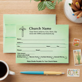 Rustikale Taube Kreuzung Grüne Kirche Tithe Angebo