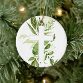 Rustikale Taufkirche Grüne Kreuzweg Keramik Orname Keramik Ornament