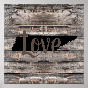rustikale TENNESSEE-LIEBE   Poster