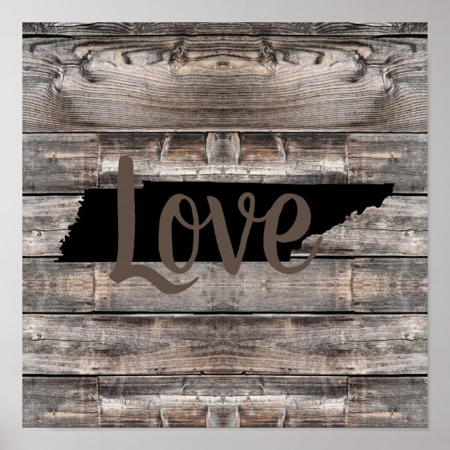 rustikale TENNESSEE-LIEBE | Poster (Vorne)