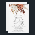 Rustikale Terracotta Florals Dreißigste Geburtstag Einladung<br><div class="desc">Rustikale Terracotta Florals 30. Geburtstag Ein elegantes Set-Skript für den Anlass und einfach personalisieren Sie die Erholung des Textes auf Ihre eigenen Bedürfnisse.</div>