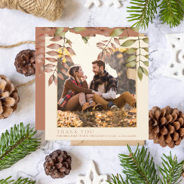 Rustikale Terracotta Herbst Herbstausaves Foto Hoc Dankeskarte