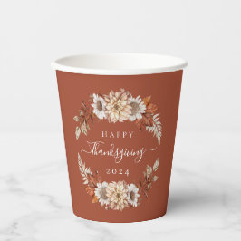 Rustikale Terracotta-Herbstlaube glücklich Ernteda Pappbecher