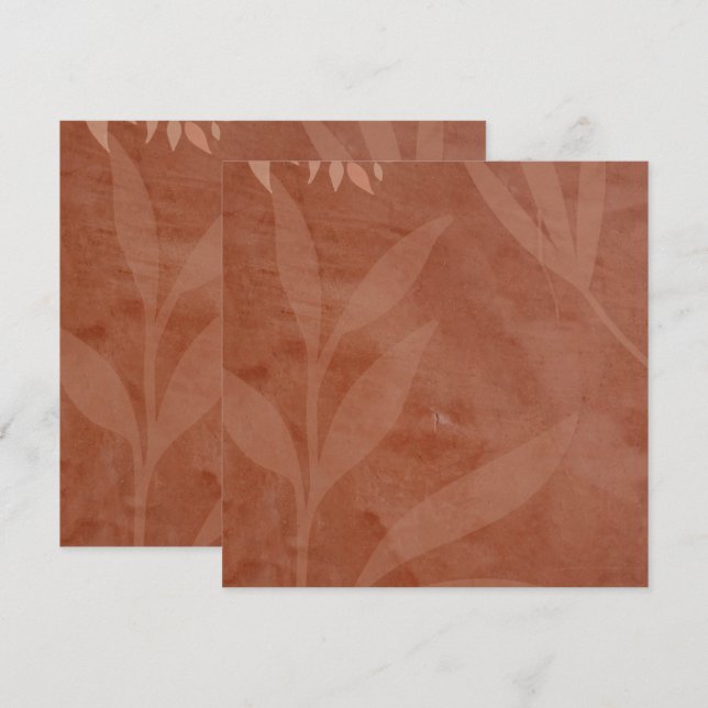 Rustikale Terracotta-Overlay-Hochzeit Dankeskarte (Vorne/Hinten)