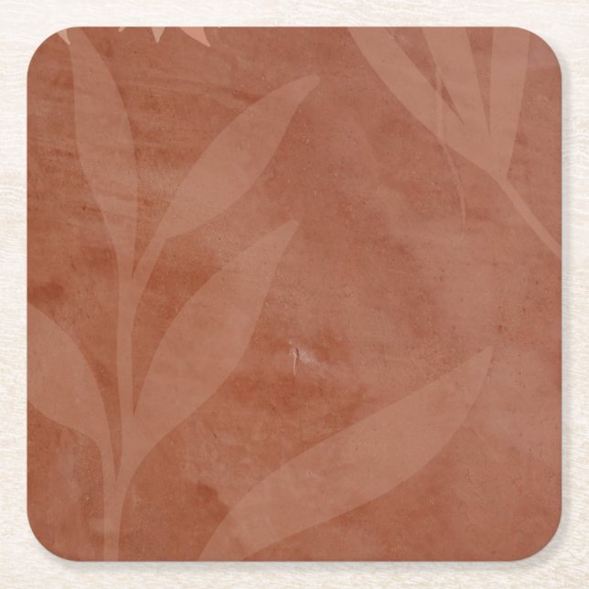 Rustikale Terracotta-Overlay-Hochzeit Rechteckiger Pappuntersetzer (Vorderseite)