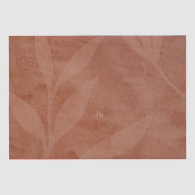 Rustikale Terracotta-Overlay-Hochzeit Seidenpapier (Vorderseite)