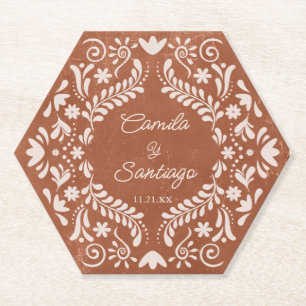 Rustikale Terracotta Wedding Untersetzer