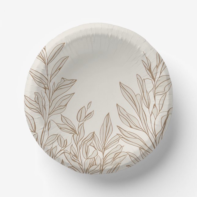 Rustikale Terracotta Wildblume Boho Spring Style Pappteller (Vorderseite)