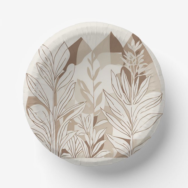 Rustikale Terracotta Wildblume Boho Spring Style Pappteller (Vorderseite)