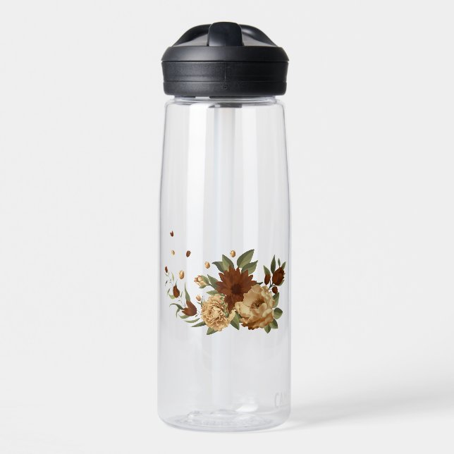 rustikale Terrakotta Blumengrün Trinkflasche (Vorne)
