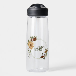 rustikale Terrakotta Blumengrün Trinkflasche