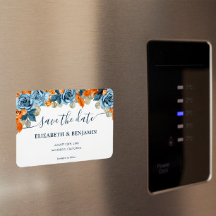 Rustikale Terrakotta-Marinebräche retten das Datum Magnet