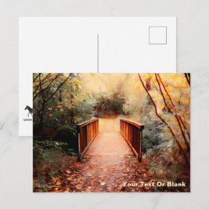 Rustikale Teutoburger Waldbrücke Postkarte