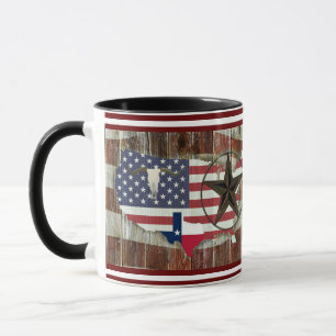 Rustikale Texas Lone Star Texas Long Horn Tasse