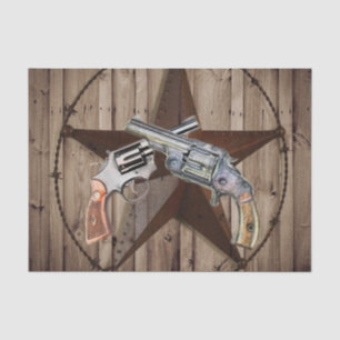 rustikale Texas Star Cowboy Western Pistolen Seidenpapier