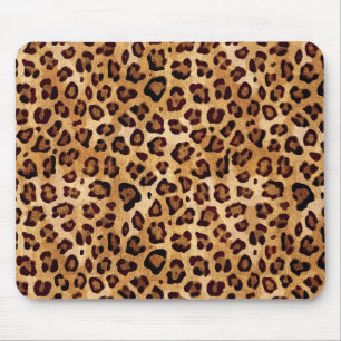 Rustikale Textur Leopard Print Mousepad