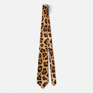 Rustikale Textur Leopardrucke Krawatte
