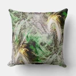 Rustikale Textur unter schwimmender grüner und gel Kissen