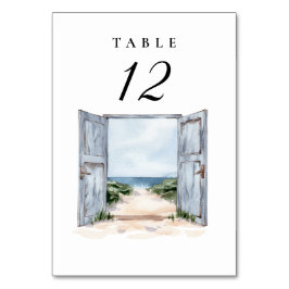 Rustikale Tischnummer für Hochzeiten am Strand
