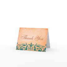 Rustikale, toskanische Aquamarine Dankeskarten