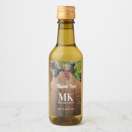 Rustikale Trauben- und Traubenmonographie Weinetikett