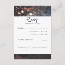 Rustikale Tree- und Mason Jars Wedding RSVP Cards