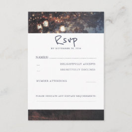 Rustikale Tree- und Mason Jars Wedding RSVP Cards Karte