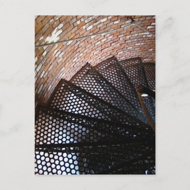 Rustikale Treppe mit Rope Handrail Postkarte (Vorderseite)