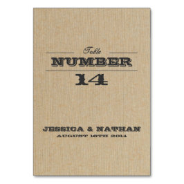 Rustikale Trophy Graue Tischkarte Tischnummer