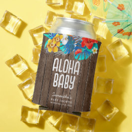 Rustikale tropische Palme Blätter Aloha Baby Dusch Dosenkühler