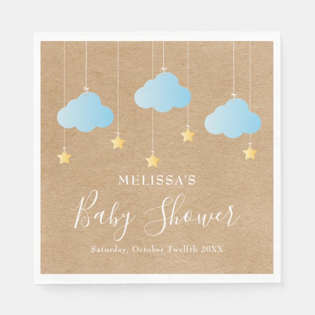 Rustikale Twinkle Twinkle Kinderdusche / Sprinkle Serviette (Vorderseite)