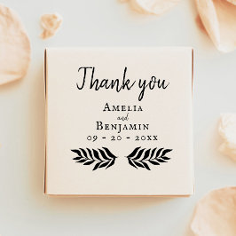 Rustikale Typografie Custom Wedding Danke Gummistempel