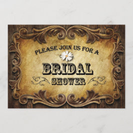 rustikale Typografie Western Hochzeit Einladung