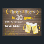 Rustikale Überraschung Gefallen und Bier 30. Gebur Einladung<br><div class="desc">Rustikale Überraschung Gefallen und Bier 30. Geburtstag Einladung. Erwachsener zum Geburtstag. Bier Geburtstag für Männer. Schwarz-Weiß-Untergrund auf der Tafel. Für weitere Anpassungen klicken Sie bitte auf die Schaltfläche "Anpassen" und verwenden Sie unser Designwerkzeug,  um diese Vorlage zu ändern.</div>