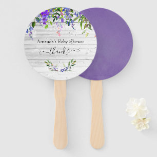 Rustikale Ultra-Violette Wasserfarben-Blumen Fächer