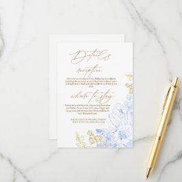 Rustikale und elegante Blumenzwiebelgoldverheiratu Begleitkarte