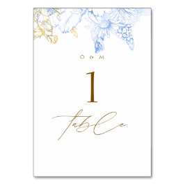 Rustikale und elegante Florals Rose Gold Wedding Tischnummer