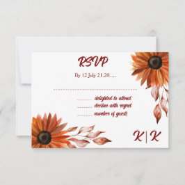 Rustikale und gemütliche Herbstkarte RSVP Karte