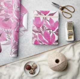 Rustikale und rosa Blume Geschenkpapier