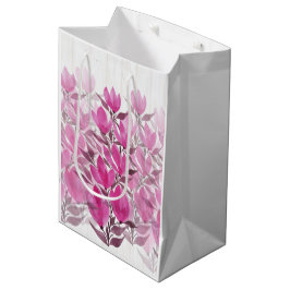 Rustikale und rosa Blume Mittlere Geschenktüte