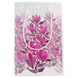 Rustikale und rosa Blume Mittlere Geschenktüte