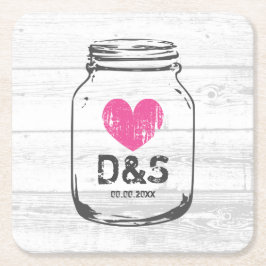 Rustikale Untersetzer für Hochzeitsfeiern aus weiß