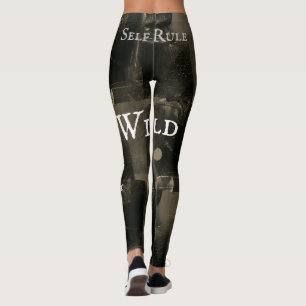Rustikale Urban Wild Black Gray Mode Leggings