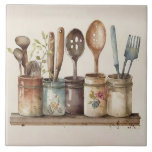 Rustikale Utensiva Wasserfarben Keramik Tile Fliese<br><div class="desc">Rustikales Landhaus Aquarellfarben Utensilien Szene verwendet,  um diese perfekte Keramik Kachel zu schaffen. Mix und passend zu anderen Fliesen,  um Ihr eigenes individuelles Aussehen zu schaffen. Imitate Stein Farbe Fliesen sind auch verfügbar,  um Ihre Muster zu erstellen.</div>