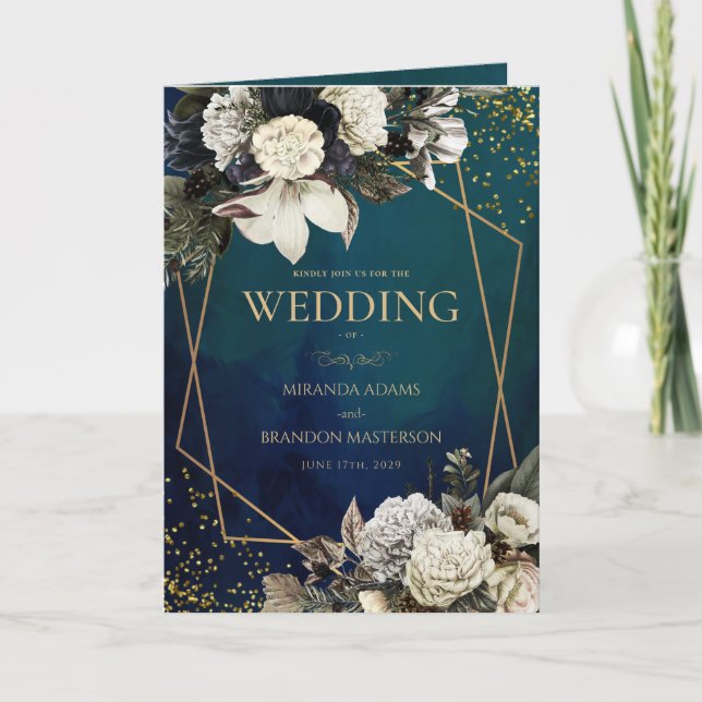 Rustikale Vegetation Land Hochzeit Einladung (Vorderseite)