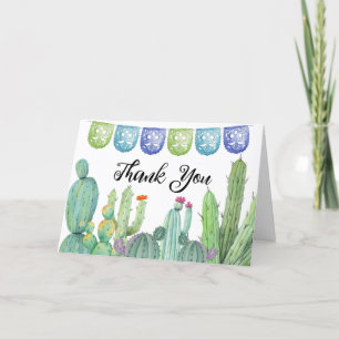 Rustikale Vegetation Taco Fiesta Cactus Baby Showe Dankeskarte