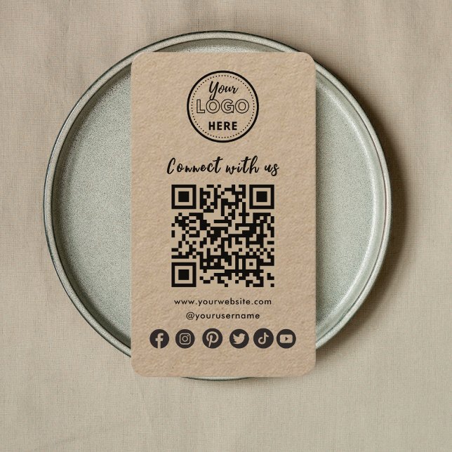 Rustikale Verbindung mit dem QR-Code der Sozialmed Visitenkarte (Von Creator hochgeladen)