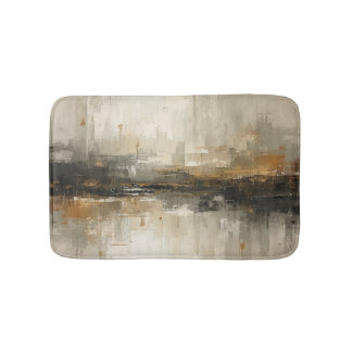Rustikale verbrannte Orange Grau Schwarz Beige abs Badematte