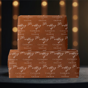Rustikale verbrannte Orange personalisierte Herbst Geschenkpapier