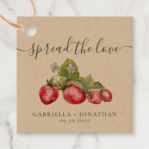 Rustikale Verbreitung der Liebe Strawberry Jam Kra Geschenkanhänger